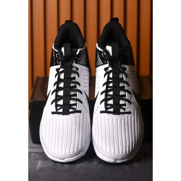 New! Size: 15 Men | Nike Alpha Menace Strong Football Cleats White/Black - Picture 2 of 16
